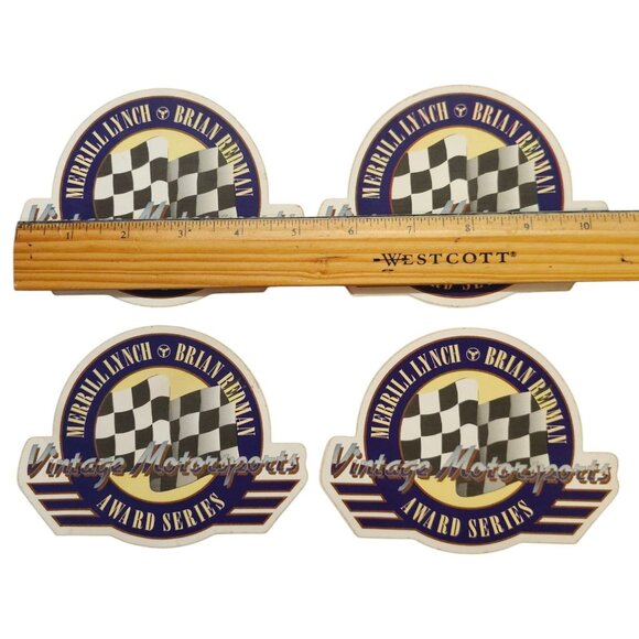 Merrill Lynch Brian Redman Vintage Motorsports Award Series Sticker Lot 90s NOS - Picture 4 of 6